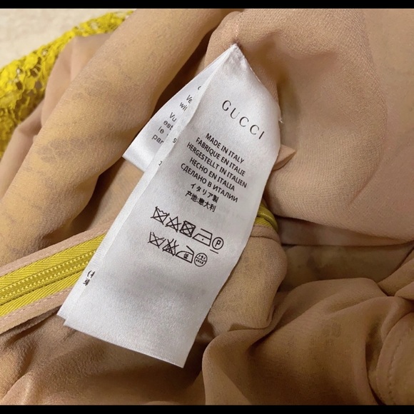 Gucci Yellow Lace Dress - Picture 6 of 6